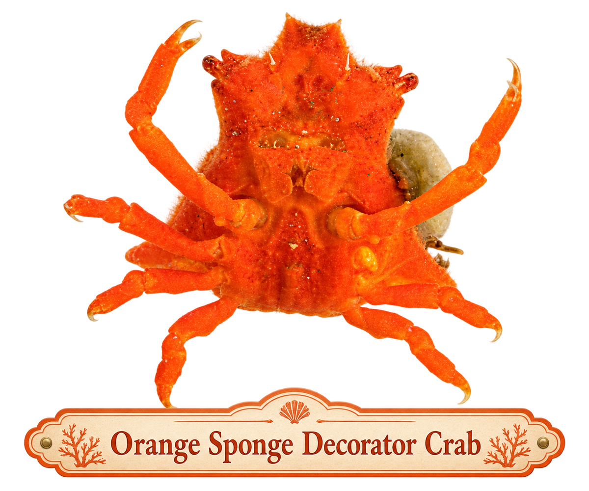 Orange Sponge Decorator Crab